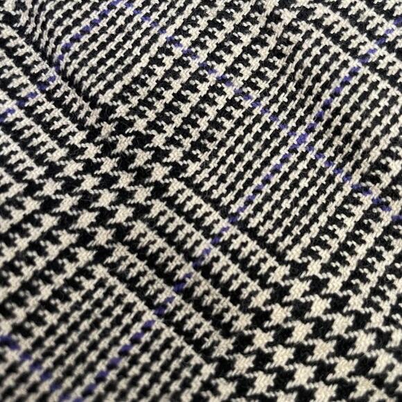 Chaps Size 16 Houndstooth Wool Flare Skirt Office Academia Y2K Twee Equestrian - Picture 7 of 10